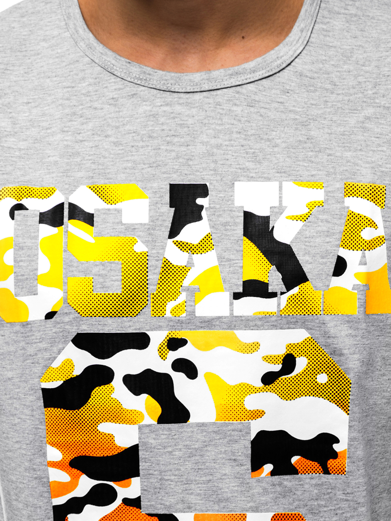 T-Shirt męski szary OZONEE JS/KS1958