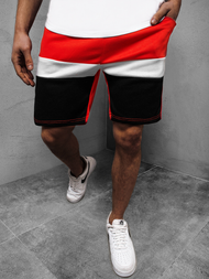 Spodenki dresowe męskie czerwone OZONEE JS/81017Z