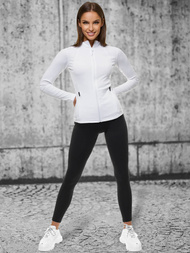 Bluza damska rozpinana biała OZONEE JS/HD152/45