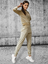 Komplet dresowy dwuczęściowy beżowy OZONEE O/13121