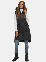 Стьобаний жіночий жилет чорний OZONEE JS/M788/392