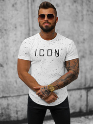 T-shirt męski biały OZONEE O/P1289