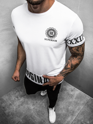 T-Shirt męski biały OZONEE JS/SS11095Z