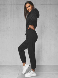 Жіночий спортивний костюм з двох частин Чорний OZONEE JS/8C79/3