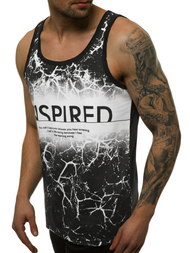 T-Shirt męski bez rękawów biały OZONEE JS/SS11050