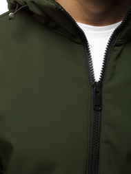 Kurtka softshell męska z kapturem zielona OZONEE JS/56008Z