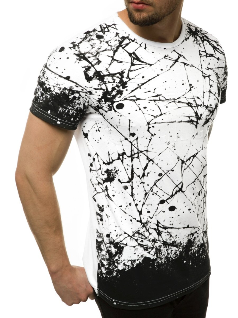 T-Shirt męski biały OZONEE JS/SS11019