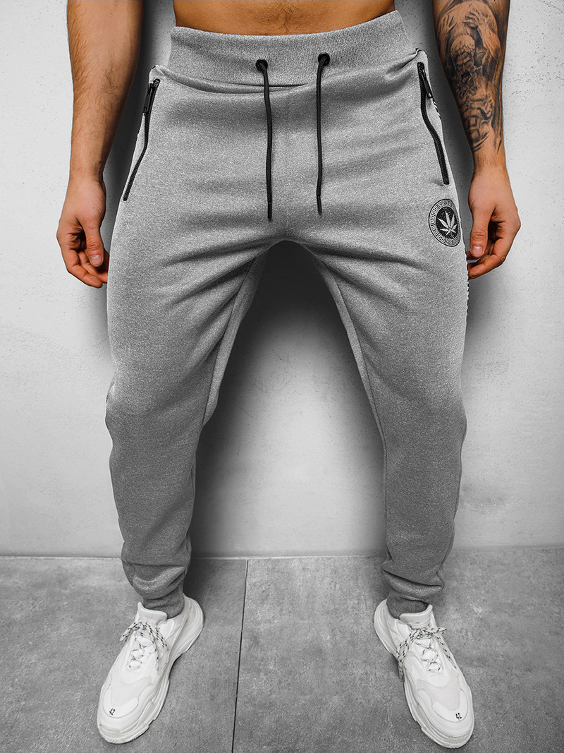 Spodnie dresowe męskie szare OZONEE O/HM663