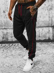 Spodnie dresowe męskie czarne OZONEE JS/8K193