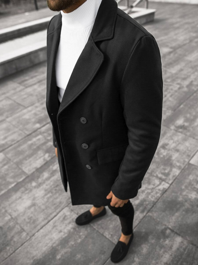 Пальто чоловіче Чорний OZONEE JS/79B3073