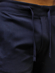 Spodnie męskie chino jogger materiałowe granatowe OZONEE DJ/5539