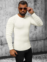 Sweter męski ecru OZONEE L/2486Z