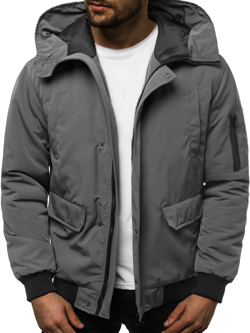 Kurtka męska zimowa szara OZONEE JS/2019005