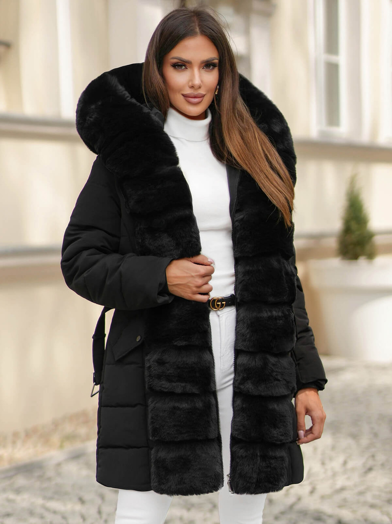 Куртка жіноча чорна OZONEE JS/11Z8096Z