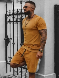 Komplet dresowy męski welurowy camelowy OZONEE O/12133Z