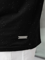 T-shirt męski slim fit czarny OZONEE O/QQ1386