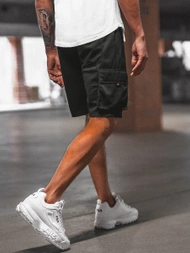 Spodenki dresowe męskie czarne OZONEE O/WW20015/1