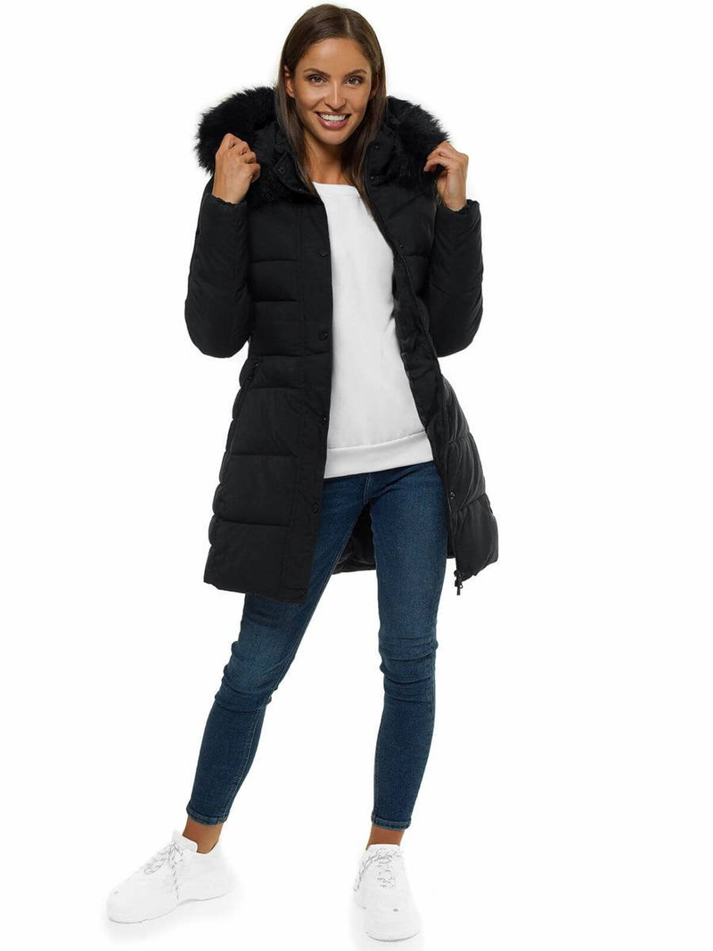 Куртка жіноча чорна OZONEE O/M202/1