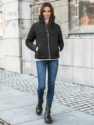 Kurtka przejściowa damska czarna OZONEE JS/M23063/1Z