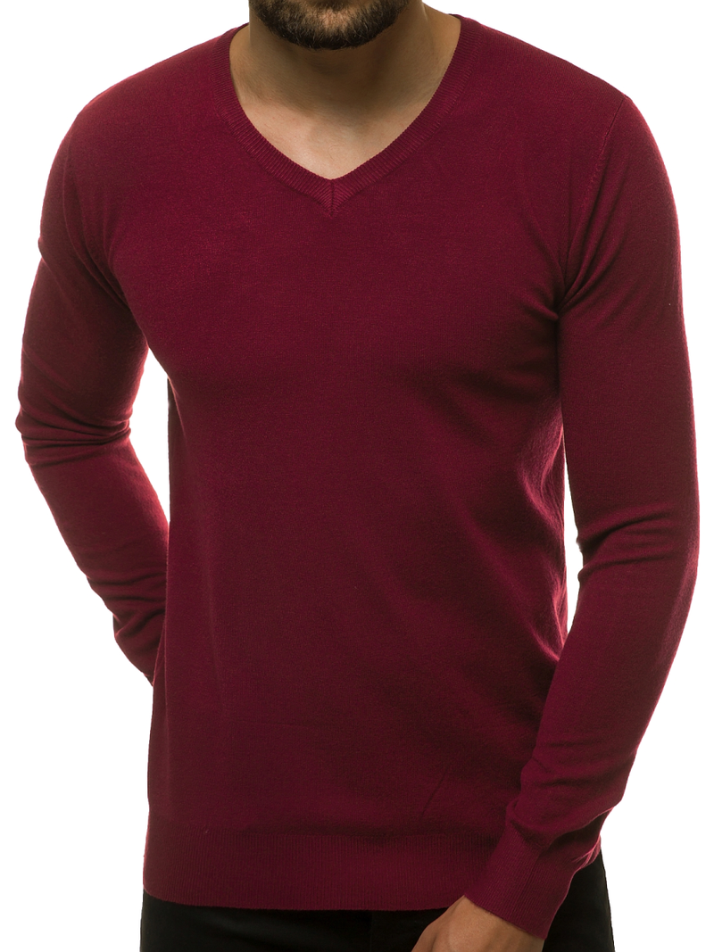 Sweter męski bordowy OZONEE TMK/YY03/15
