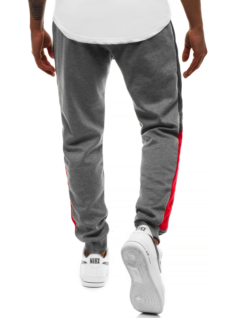 Spodnie dresowe męskie grafitowe OZONEE JS/JZ11012