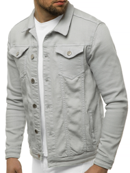 Kurtka jeans męska szara OZONEE G/620