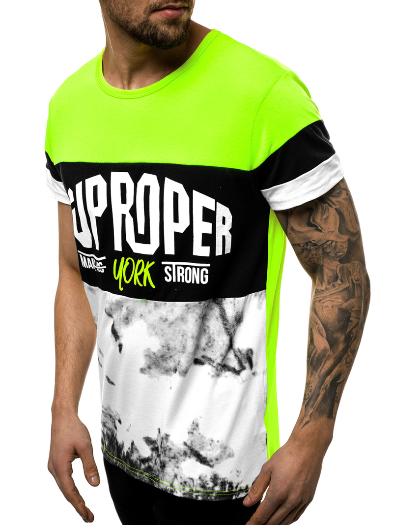 T-Shirt męski zielony OZONEE JS/KS1974