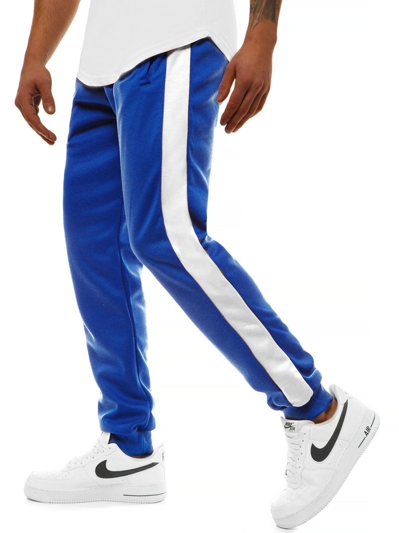 Штани спортивні чоловічі синій білий OZONEE JS/JZ11005