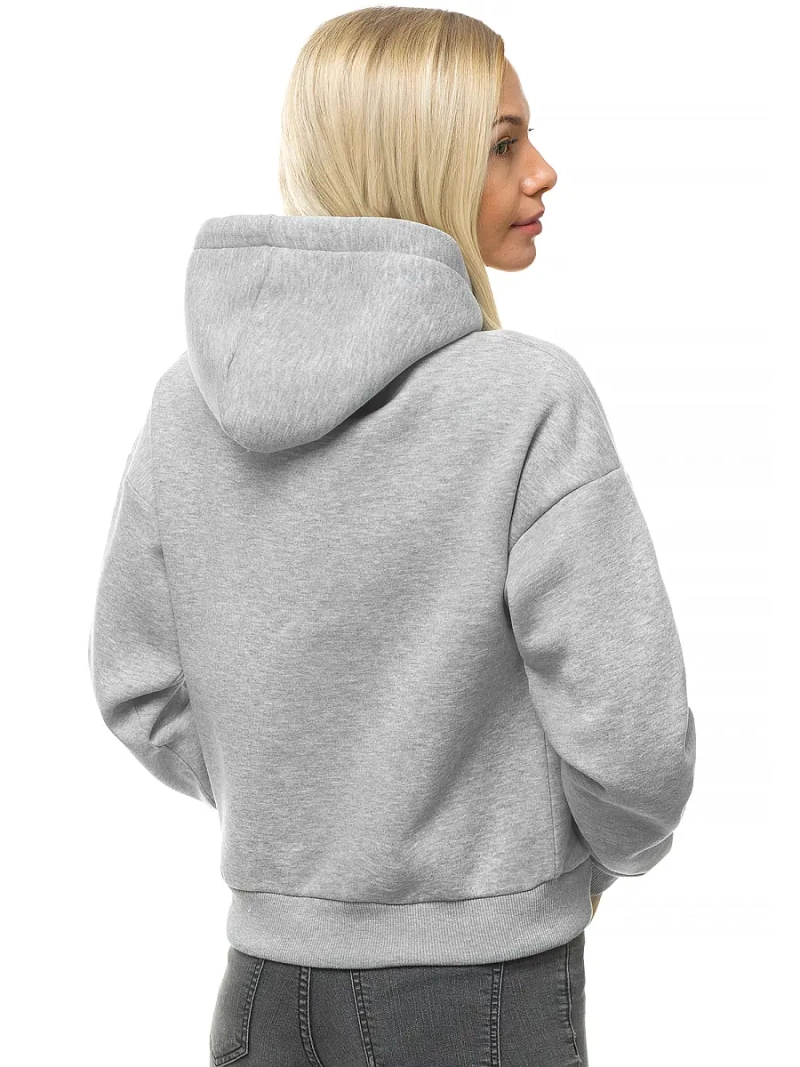 Bluza z kapturem damska szara OZONEE O/12102