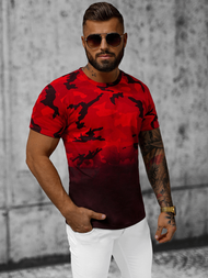 T-shirt męski czerwony OZONEE JS/8T86/18Z