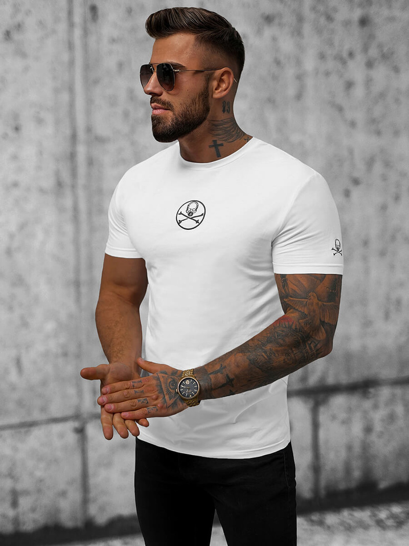 Футболка чоловіча Бiлий OZONEE NB/MT3040