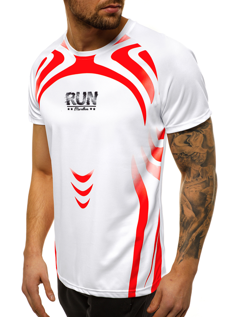 T-Shirt męski biały OZONEE JS/KS2062