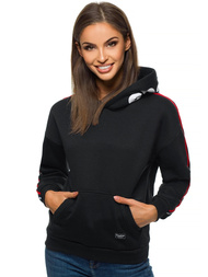 Bluza z kapturem damska czarna OZONEE JS/B26015