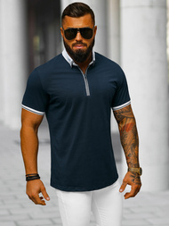 Koszulka męska polo granatowa OZONEE O/DA743