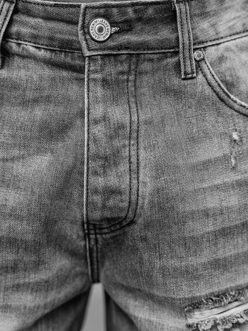 Spodenki męskie jeansowe czarne OZONEE O/JD-2447K