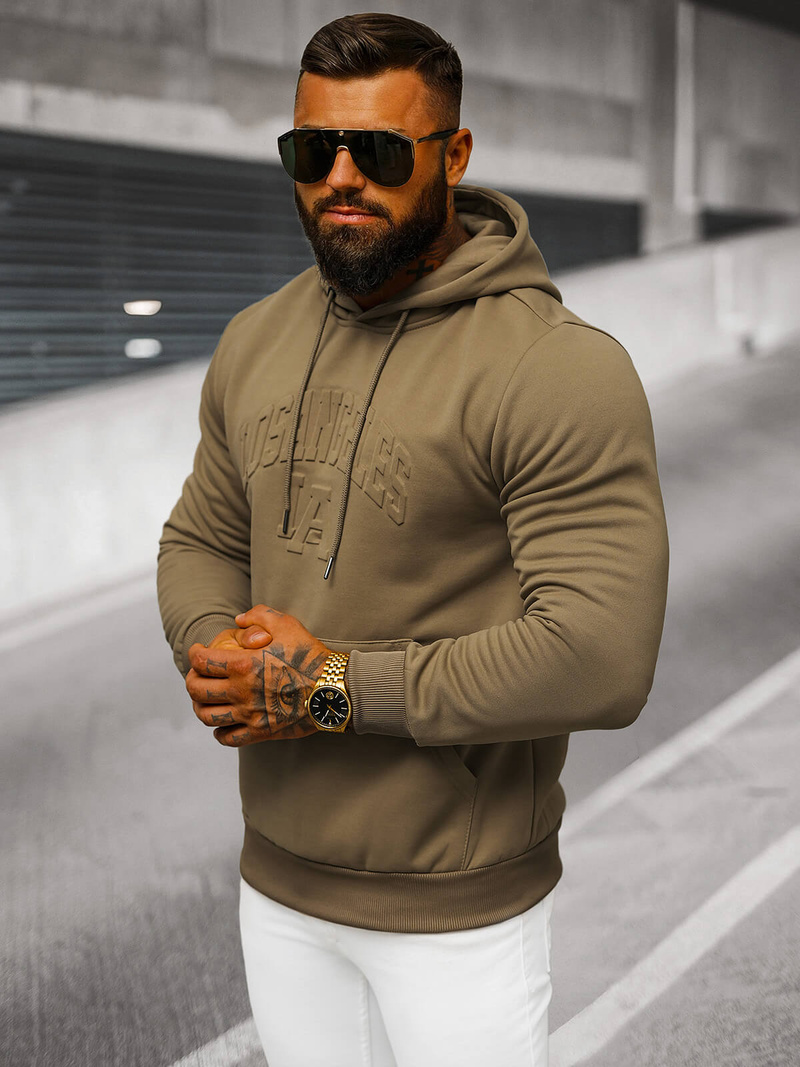 Толстовка чоловіча Темно-Бежева OZONEE JS/27B6511/91