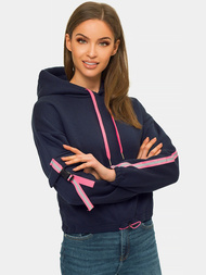 Bluza z kapturem damska granatowa OZONEE JS/B26031