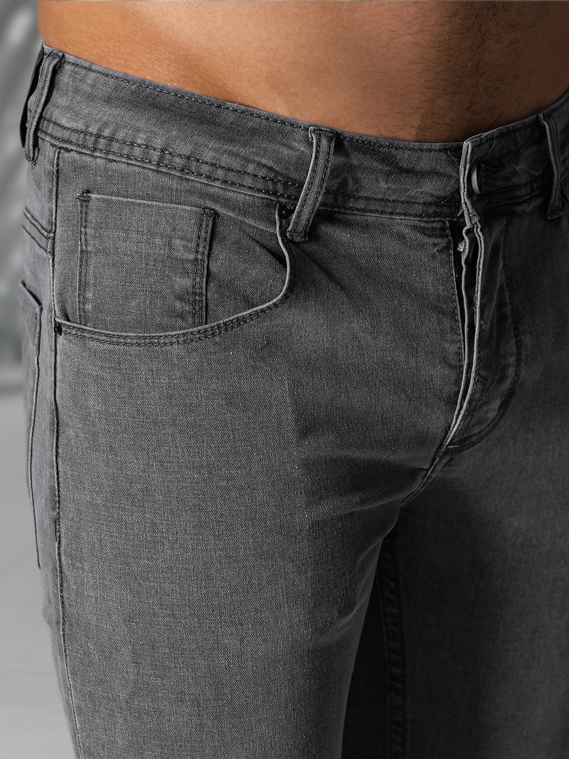 Spodnie jeansowe męskie grafitowe OZONEE NB/MP0192GSZ