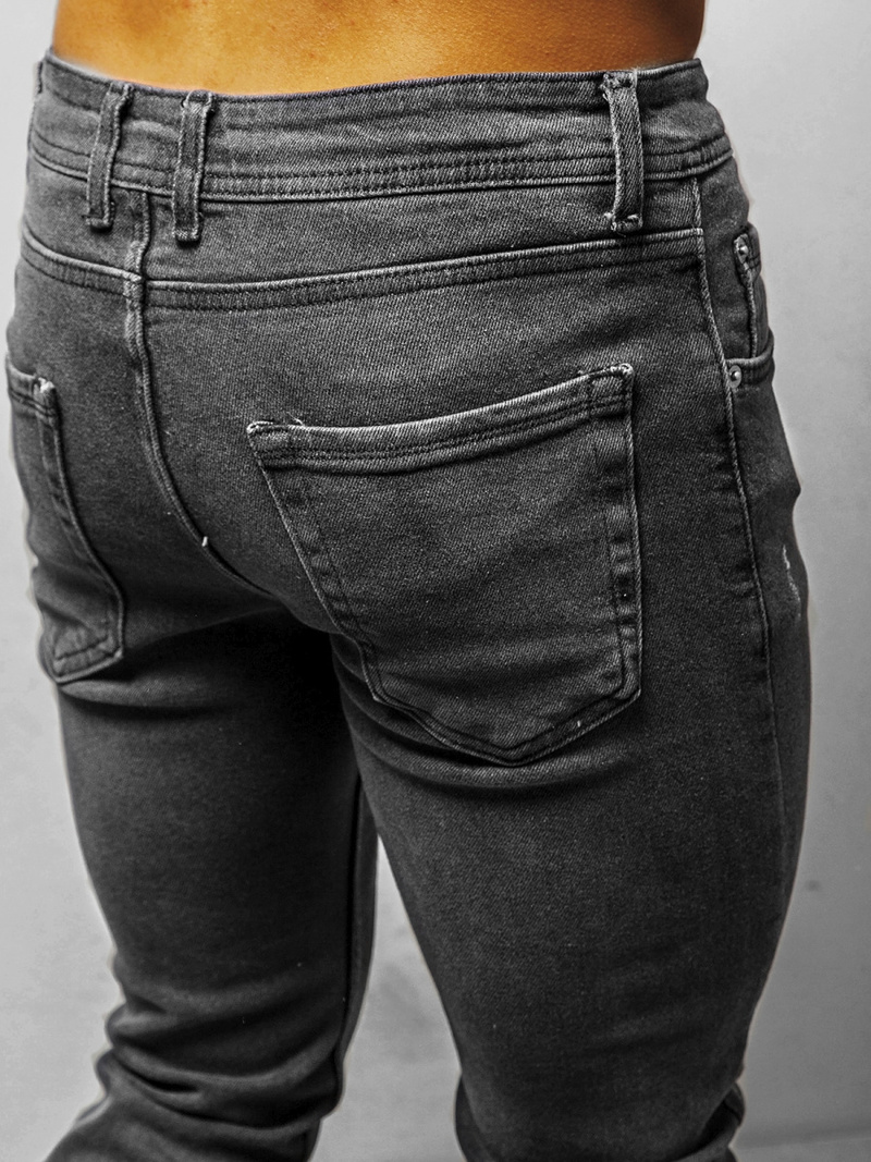 Spodnie jeansowe męskie grafitowe OZONEE E/1270SP