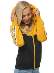 Bluza rozpinana damska żółto-czarna OZONEE JS/KSW3003