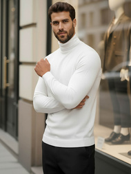 Sweter męski golf biały OZONEE V/V24504