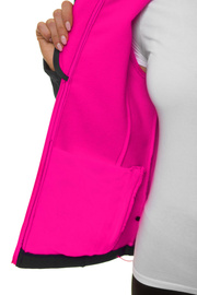 Kurtka softshell damska z kapturem czarna OZONEE JS/HH027/1