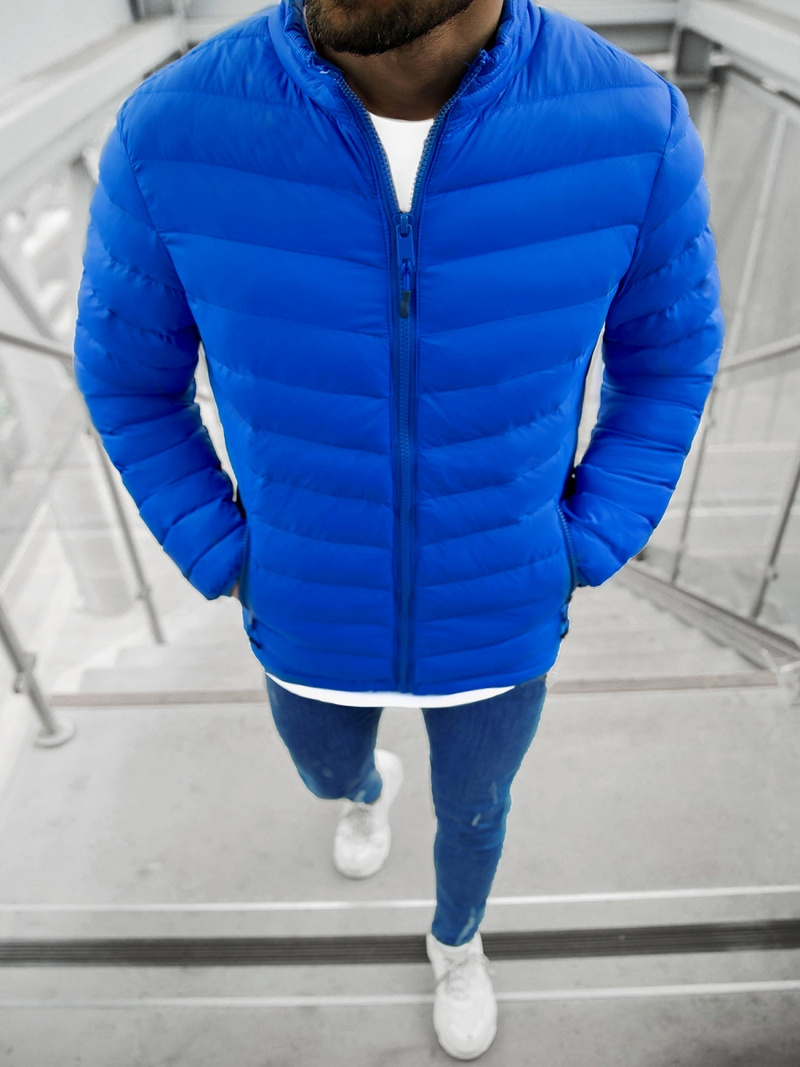 Kurtka męska przejściowa niebieska OZONEE JS/SM70