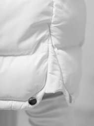 Kurtka zimowa damska długa pikowana biała OZONEE JS/M736/281