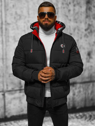 Kurtka zimowa męska pikowana czarna OZONEE JS/84M3029/392