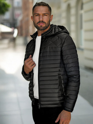 Kurtka męska pikowana czarna OZONEE JS/16M9328/392B