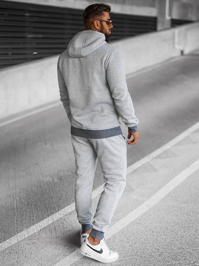 Komplet dresowy męski szary OZONEE JS/8C59/2Z