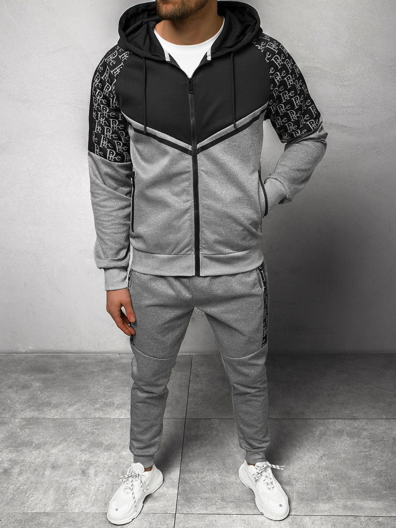 Komplet dresowy męski szary OZONEE O/HM707Z