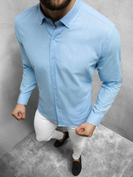 Koszula męska długi rękaw jasnoniebieska OZONEE O/3012Z