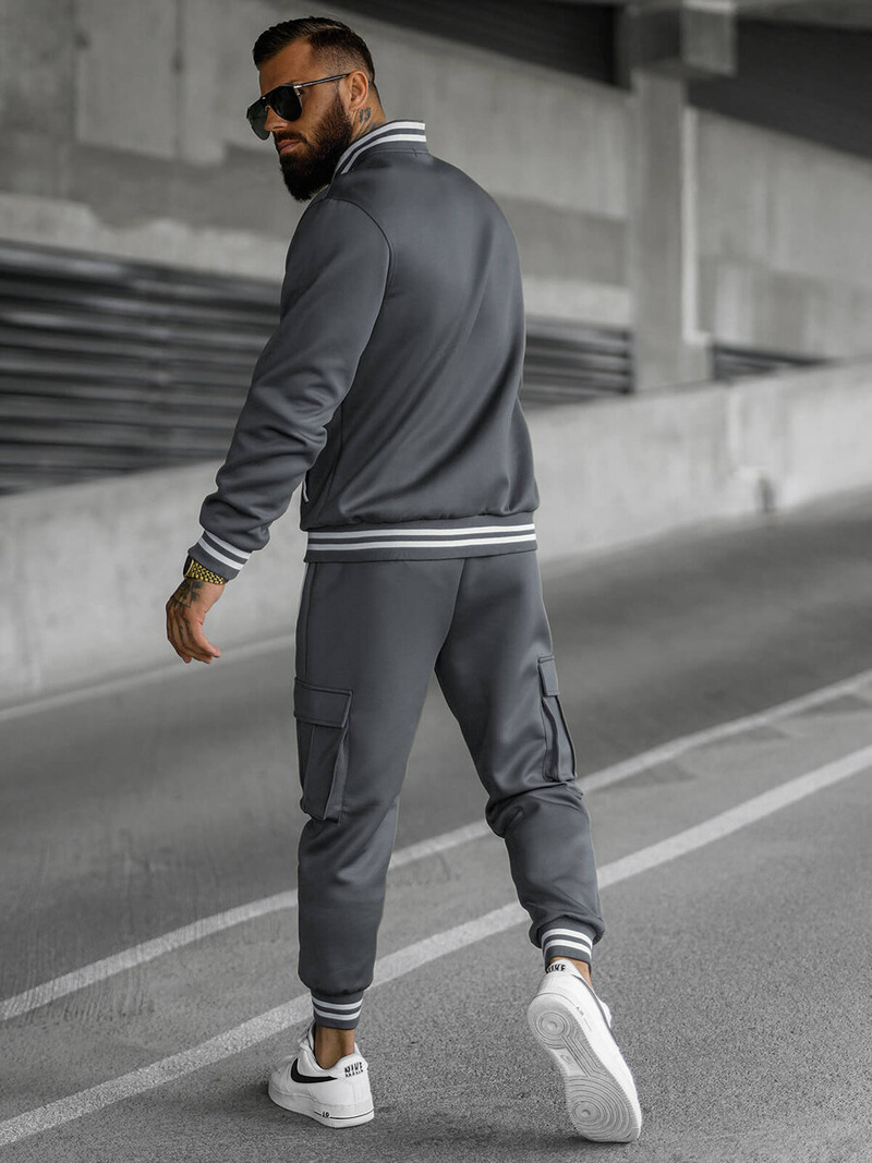 Komplet dresowy męski grafitowy OZONEE JS/27C6505/5Z